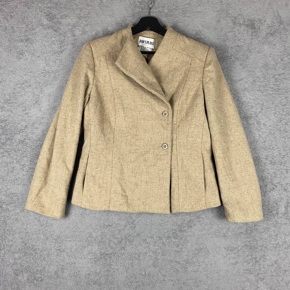 Judy's Place Blazer Womens 14 Wool Blend Lined Career Office Jacket Classic